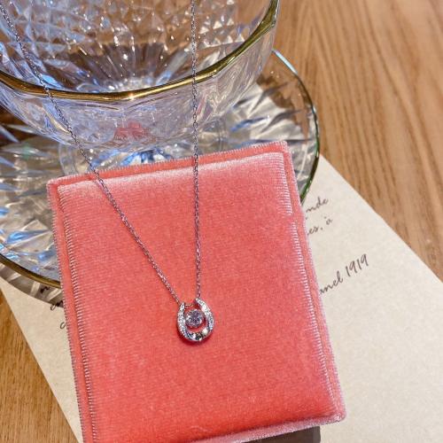 Cubic Zircon Micro Pave Sterling Silver Necklace, 925 Sterling Silver, fashion jewelry & micro pave cubic zirconia & for woman Approx 45 cm 