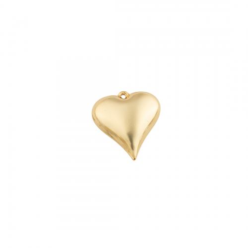 Colgantes de corazón de latón, metal, Joyería & unisexo, dorado, 20.5x18.5mm, agujero:aproximado 1.5mm, Vendido por UD