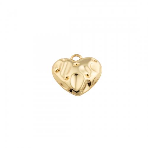 Brass Heart Pendants, fashion jewelry & Unisex, golden Approx 3mm 