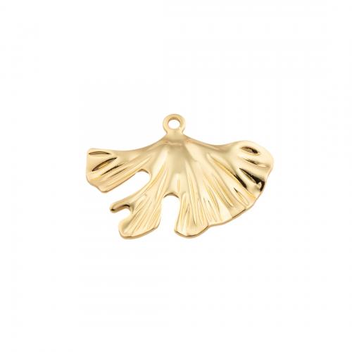 Brass Leaf Pendants, fashion jewelry & Unisex golden 