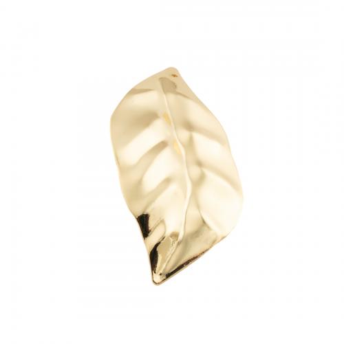 Brass Leaf Pendants, fashion jewelry & Unisex, golden Approx 1.5mm 