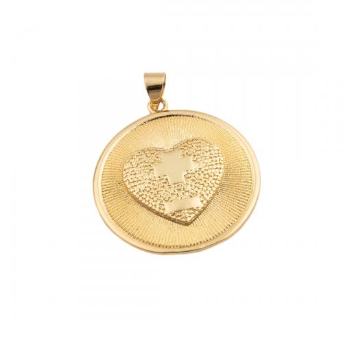 Brass Jewelry Pendants, fashion jewelry & Unisex, golden Approx 4mm 