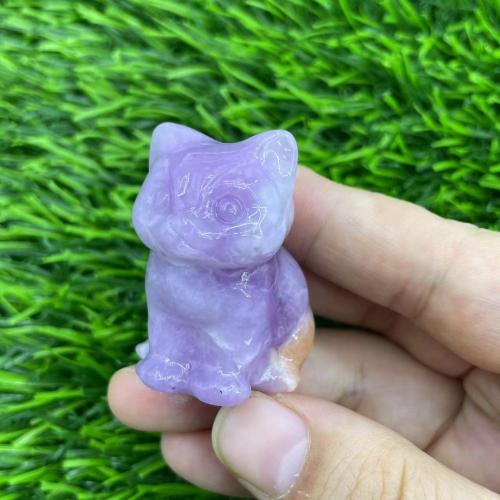 Gemstone Decoration, Natural Stone, Cat, for home and office & cute 40mm 