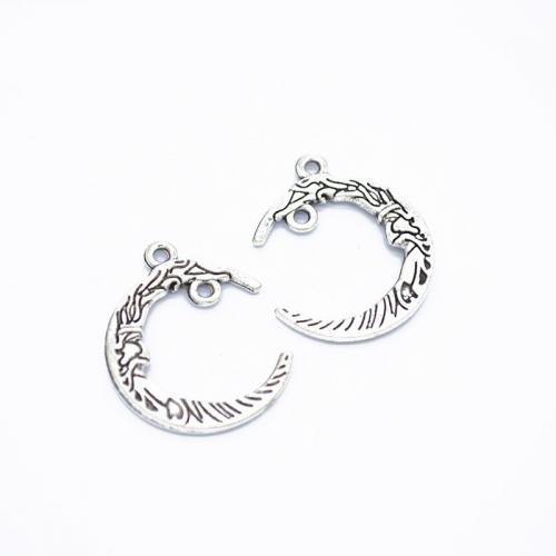 Zinc Alloy Jewelry Pendants, Moon, plated, DIY Approx 1.5mm, Approx 