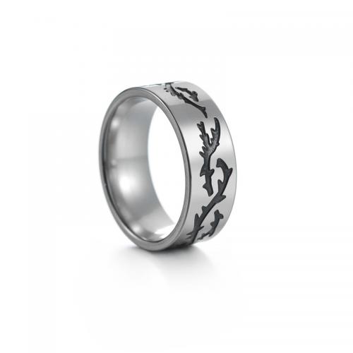 Stainless Steel Finger Ring, 304 Stainless Steel, polished, fashion jewelry & Unisex original color .8cm 