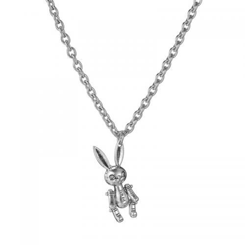Stainless Steel Sweater Chain Necklace, 304 Stainless Steel, with 5cm extender chain, Rabbit, polished, fashion jewelry & for woman, original color cm Approx 51 cm 