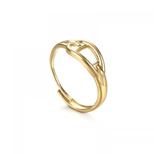 Titanium Steel Finger Ring, fashion jewelry & for woman & hollow, gold 