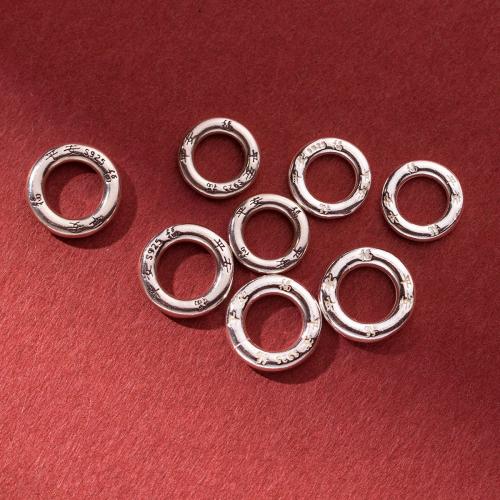 Sterling Silver Linking Ring, 925 Sterling Silver, Antique finish, DIY 
