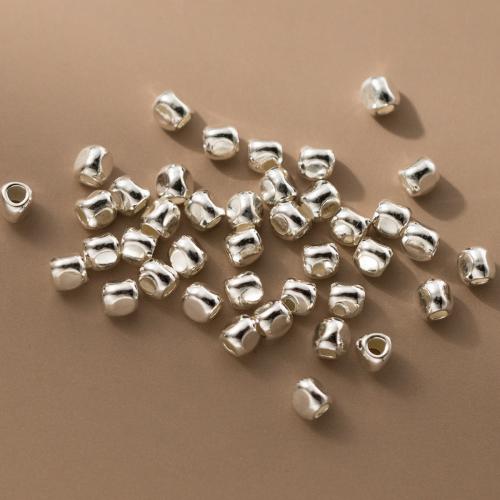Sterling Silver Spacer Beads, 925 Sterling Silver, plated, DIY, silver color Approx 1.3mm 
