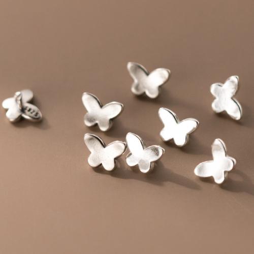 Sterling Silver Spacer Beads, 925 Sterling Silver, Butterfly, Antique finish, DIY Approx 1.3mm 