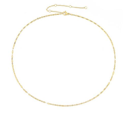 Halskette, 316 Edelstahl, mit Verlängerungskettchen von 8cm, Vakuum-Ionen-Beschichtung, Modeschmuck & für Frau, keine, frei von Nickel, Blei & Kadmium, Länge:ca. 42 cm, verkauft von PC