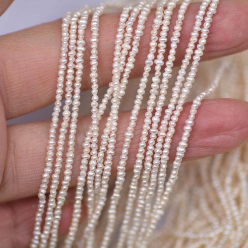 Baroque Cultured Freshwater Pearl Beads, DIY, white, Length about 1.5-1.8mm Approx 38 cm 