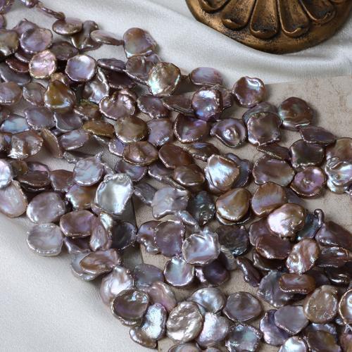 Perles nacres baroques de culture d'eau douce , perle d'eau douce cultivée, DIY, violet, 15mm, Environ 30- Vendu par brin
