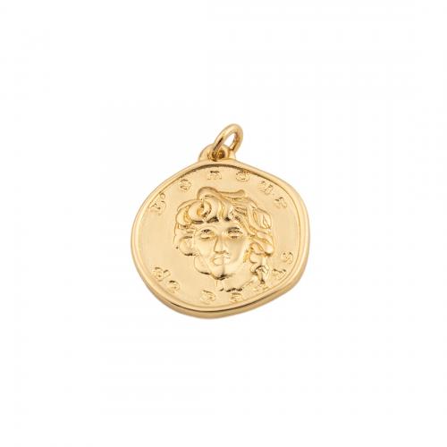 Brass Jewelry Pendants, fashion jewelry & Unisex, golden Approx 2mm 