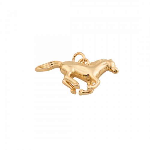 Animal Brass Pendants, Horse, fashion jewelry & Unisex, golden Approx 3.5mm 
