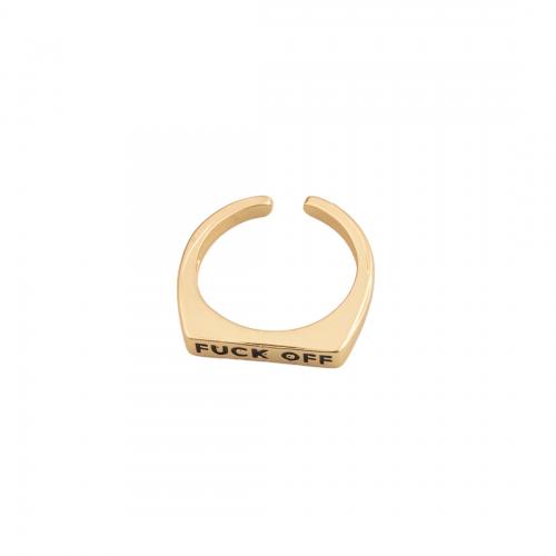 Brass Finger Ring, fashion jewelry & Unisex, golden, inner diameter 17mm 
