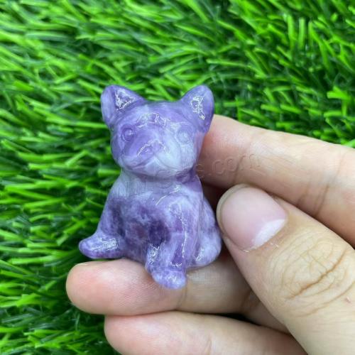 Gemstone Decoration, Natural Stone, Dog, for home and office & cute 40mm 