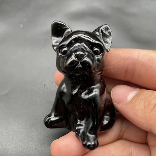 Gemstone Decoration, Dog, for home and office, Random Color, 60mm 