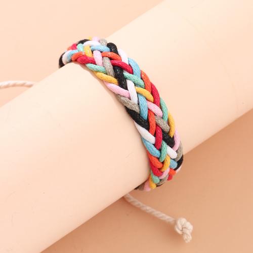 Fashion Create Wax Cord Bracelets, Cross, Adjustable & for woman, multi-colored cm 