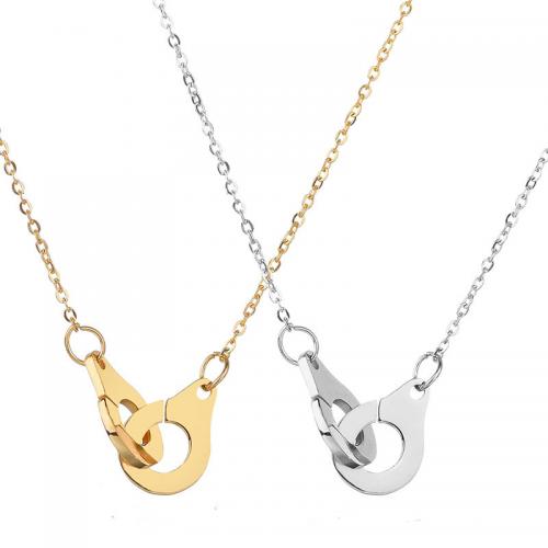 Stainless Steel Sweater Chain Necklace, 304 Stainless Steel, with 6cm extender chain, Handcuffs, plated, fashion jewelry & for woman Approx 47.5 cm 