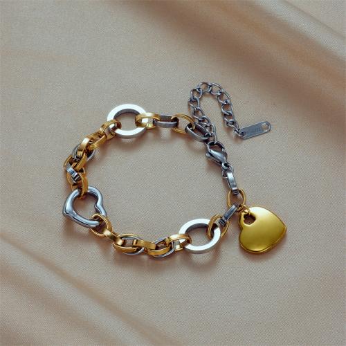 Stainless Steel Charm Bracelet, 304 Stainless Steel, fashion jewelry & for woman Approx 21 cm 