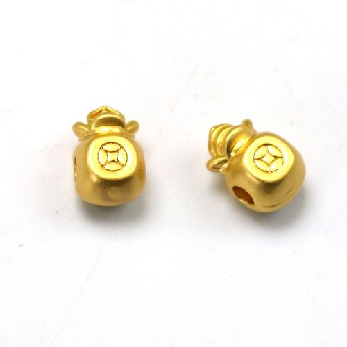 Zinc Alloy Spacer Beads, Money Bag, gold color plated, DIY Approx 