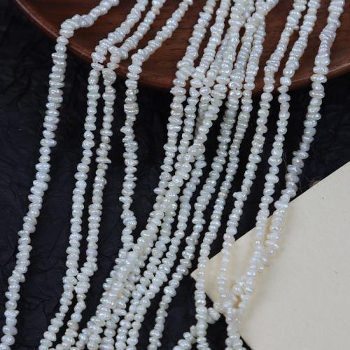 Rice Cultured Freshwater Pearl Beads, DIY, white, Length about 2-3mm Approx 40 cm 