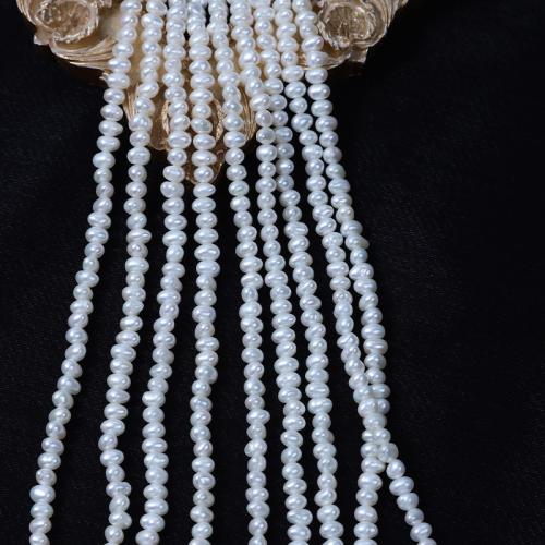 Rice Cultured Freshwater Pearl Beads, DIY, white, Length about 3-3.5mm Approx 37 cm 