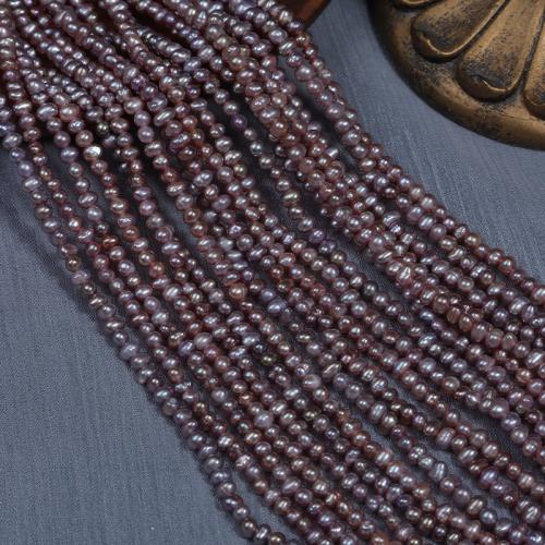 Rice Cultured Freshwater Pearl Beads, DIY, purple, Length about 3-3.5mm Approx 37-38 cm 