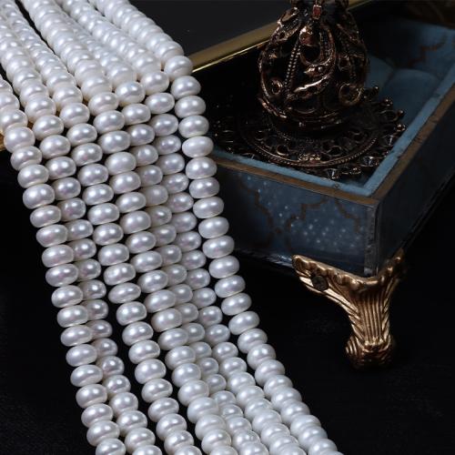 Perles de culture d'eau douce Keishi, perle d'eau douce cultivée, baroque, DIY, blanc, 9mm Environ 39 cm, Vendu par brin