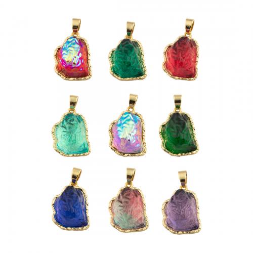 Bijoux pendentifs en laiton, avec verre, bijoux de mode & unisexe, plus de couleurs à choisir Environ 3.5mm, Vendu par PC