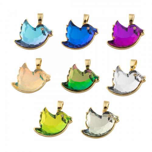 Bijoux pendentifs en laiton, avec verre, bijoux de mode & unisexe, plus de couleurs à choisir Environ 3.5mm, Vendu par PC