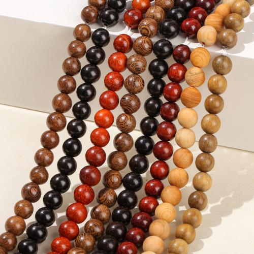 Dyed Wood Beads, Round, polished, DIY  
