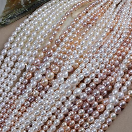 Rice Cultured Freshwater Pearl Beads, DIY Length about 4-9mm Approx 40 cm 