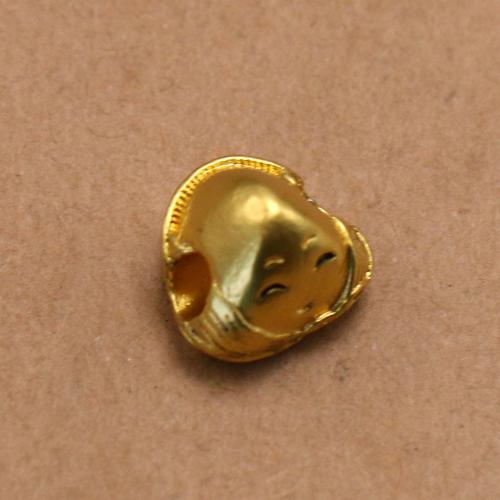 Perles intercalaires en alliage de zinc, Zongzi, Placage de couleur d'or, DIY Environ Vendu par sac