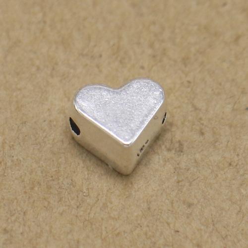 Zinc Alloy Spacer Beads, Heart, silver color plated, DIY Approx 