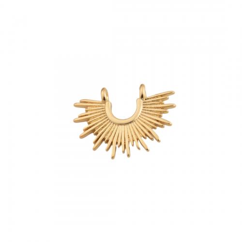 Brass Jewelry Pendants, fashion jewelry & Unisex & double-hole, golden Approx 1mm 