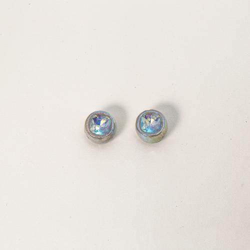 ABS Plastic Beads, Round, plated, DIY & micro pave cubic zirconia 16mm, Approx 