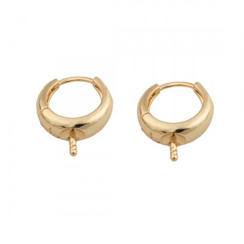 Brass Lever Back Earring Component, fashion jewelry & for woman, golden 