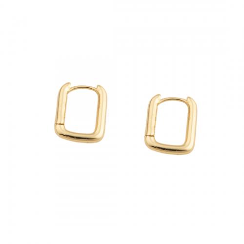 Brass Huggie Hoop Earring, fashion jewelry & for woman, golden 