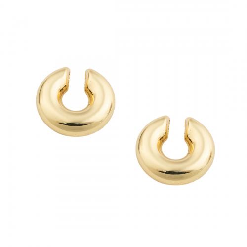 Brass Earring Cuff, fashion jewelry & for woman, golden 