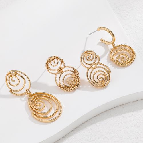 Zinc Alloy Drop Earring, polished, fashion jewelry & for woman, golden 