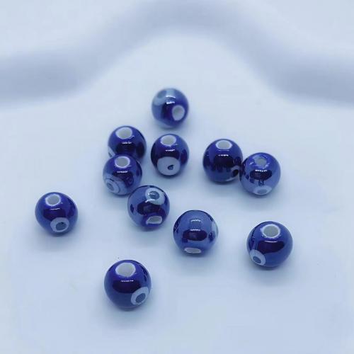 Mode Evil Eye Perlen, Porzellan, rund, DIY & böser Blick- Muster, keine, 8mm, Bohrung:ca. 2mm, ca. 100PCs/Tasche, verkauft von Tasche