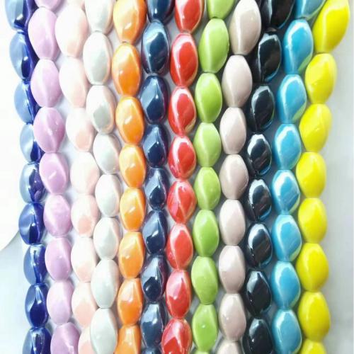 Perlmuttartige Porzellan Perlen, DIY, keine, 17x10mm, ca. 100PCs/Tasche, verkauft von Tasche