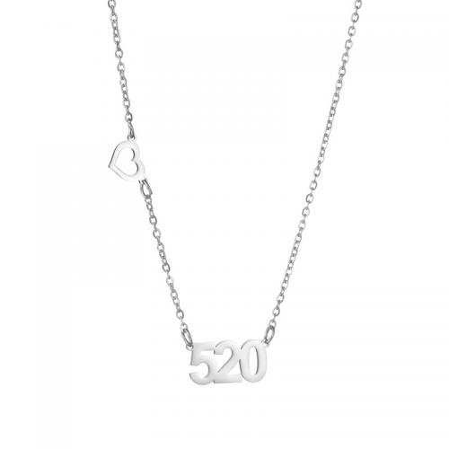 Titanium Steel Jewelry Necklace, polished, fashion jewelry & for woman, golden Approx 41-50 cm 