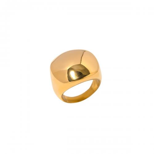 Stainless Steel Finger Ring, 304 Stainless Steel, 18K gold plated, fashion jewelry & for woman, Inner .66cm .05cm 