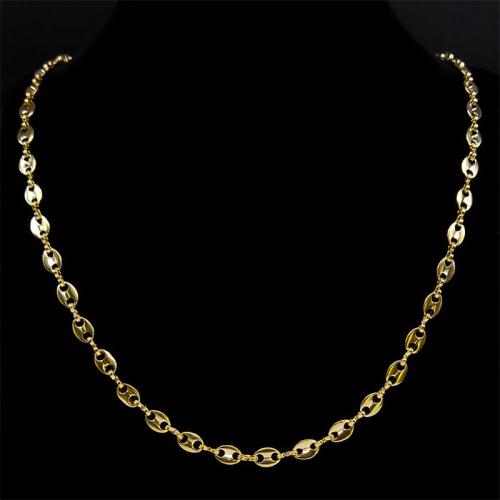 Stainless Steel Chain Necklace, 304 Stainless Steel, polished, fashion jewelry & for woman Approx 60 cm 