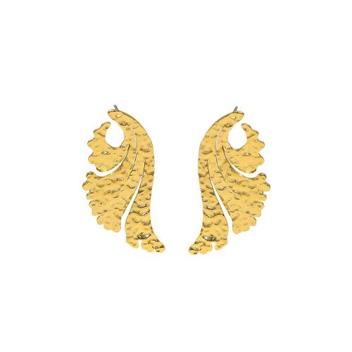 Titan Stahl Ohrringe, Titanstahl, Modeschmuck & für Frau, goldfarben, 38x23mm, verkauft von Paar