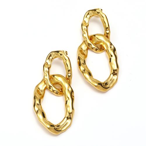 Titan Stahl Ohrringe, Titanstahl, Modeschmuck & für Frau, goldfarben, 26x56mm, verkauft von Paar