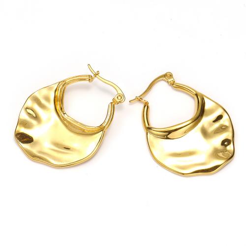 Titan Stahl Ohrringe, Titanstahl, Modeschmuck & für Frau, goldfarben, 26x35mm, verkauft von Paar